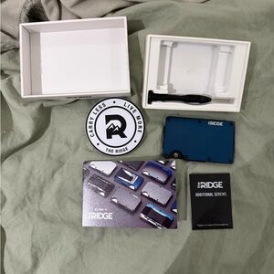 Compact Blue Card and Key Holder Accessory